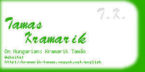 tamas kramarik business card